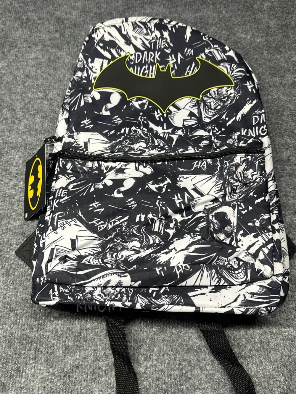 Batman Black & White Graphic Backpack - Men Bags